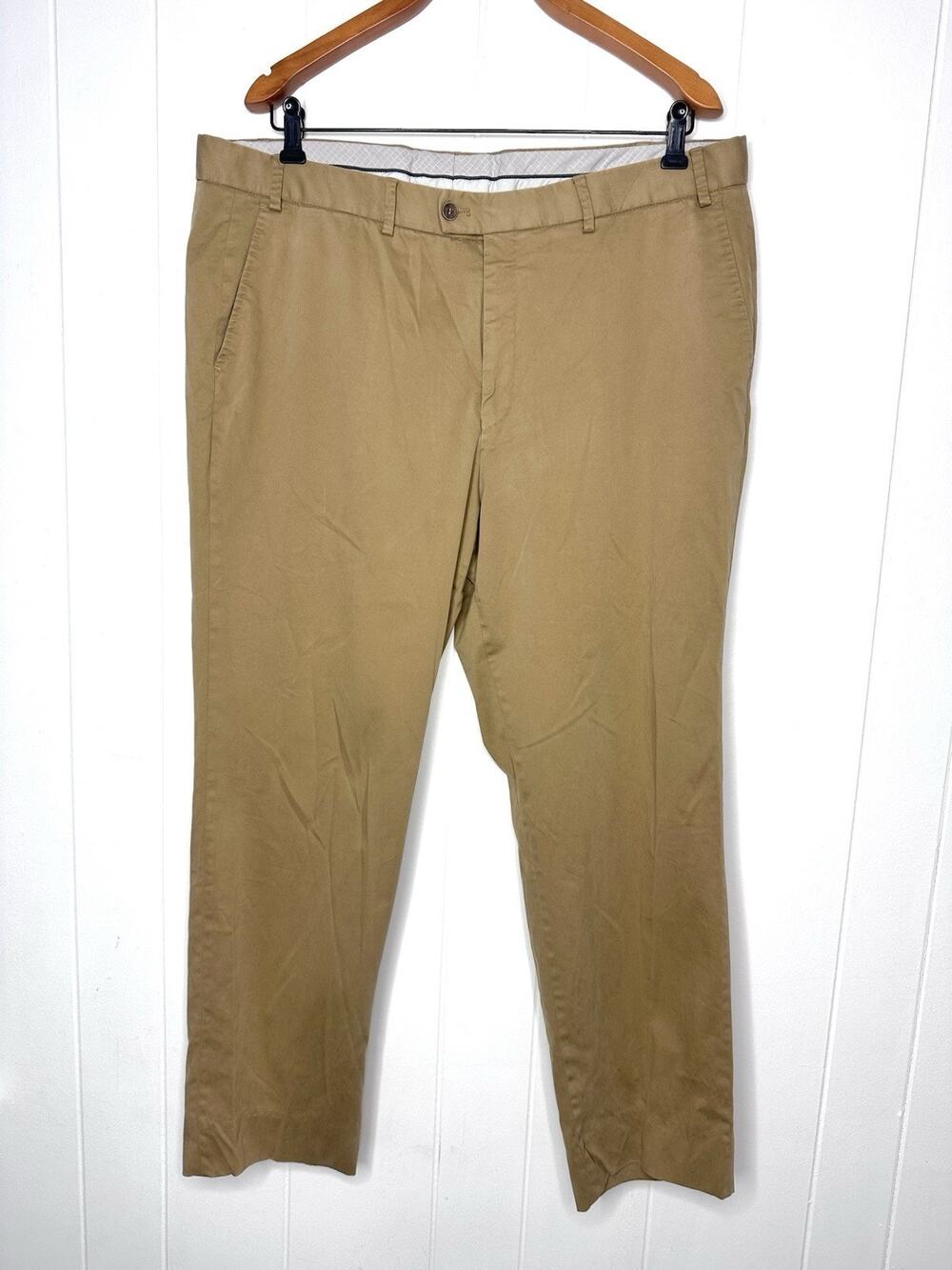 Hiltl Cotton Blend Chinos Casual Pants Size 40 x 28 US Dayne Solid Tan